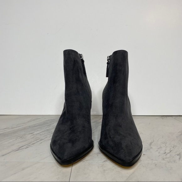 New! 14th & Union Block Heel Gray Bootie 6 1/2 - Picture 2 of 13